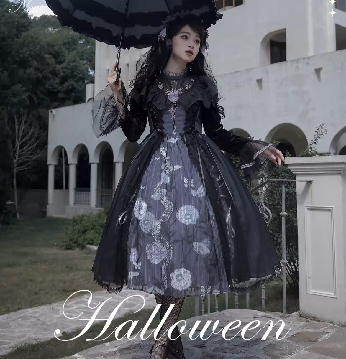 [Sale period has ended] Dark Night Beauty Layered Dress