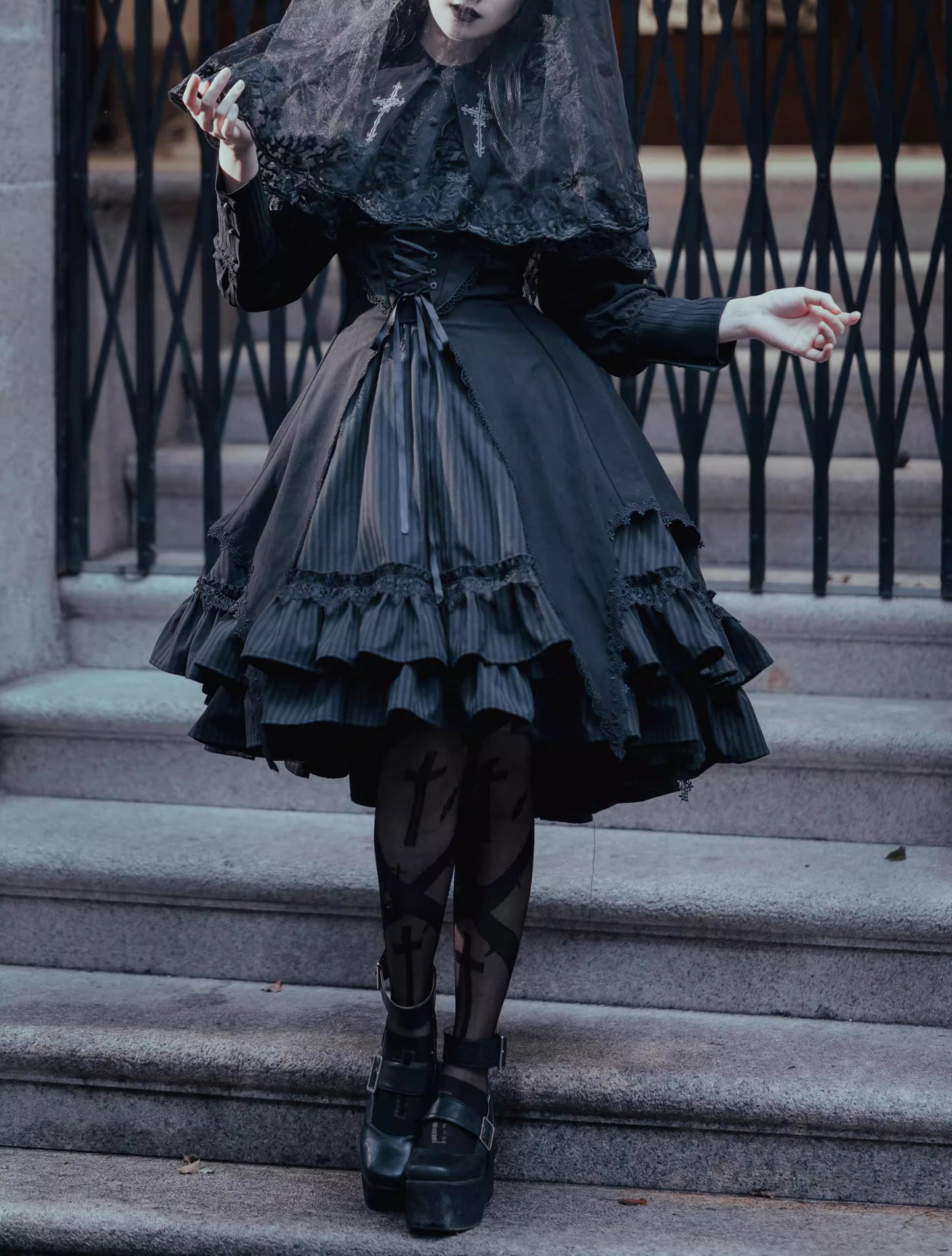 [Sale period ended] Song for Prayer Gothic Lolita Jumper Skirt