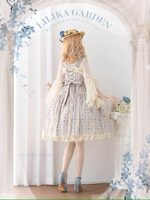 【予約販売】Lilica Garden 花柄ジャンパースカート