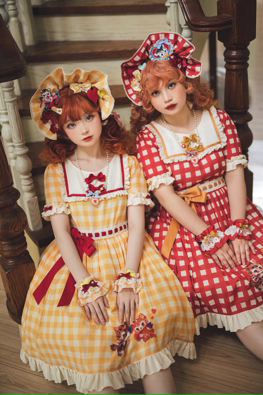 【予約販売】Sweet Kittyレトロカジュアルワンピース