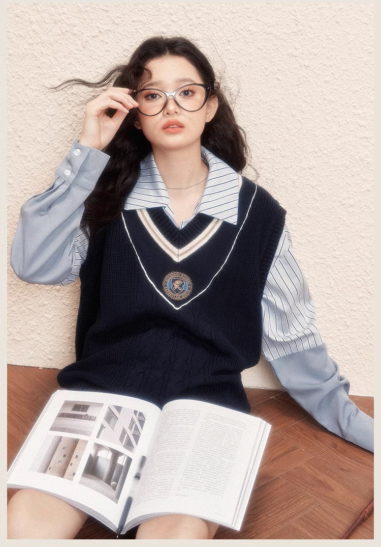 [Pre-order] Hogwarts School of Witchcraft and Wizardry stripe design blouse