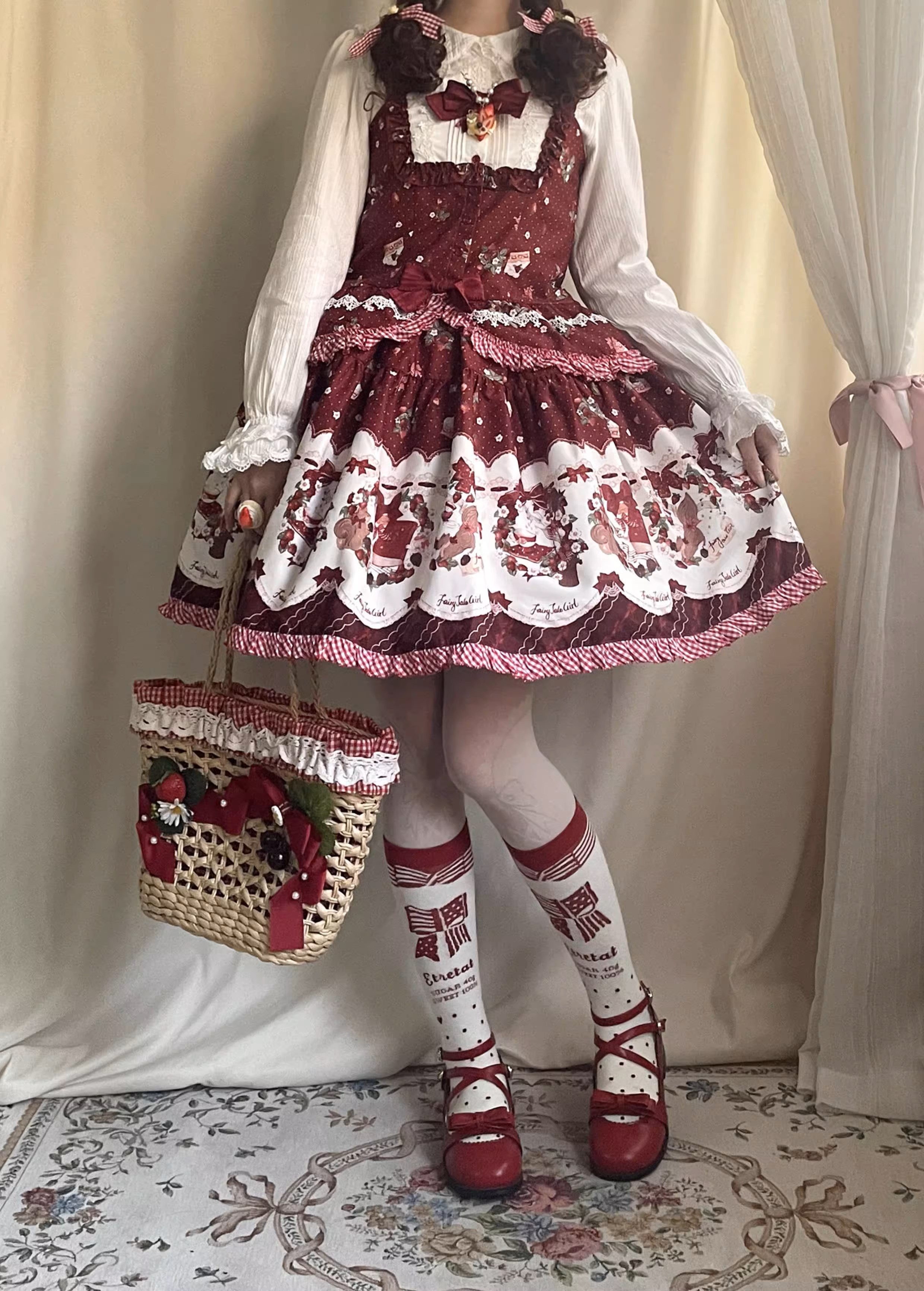 Berry Party プリントミニスカート