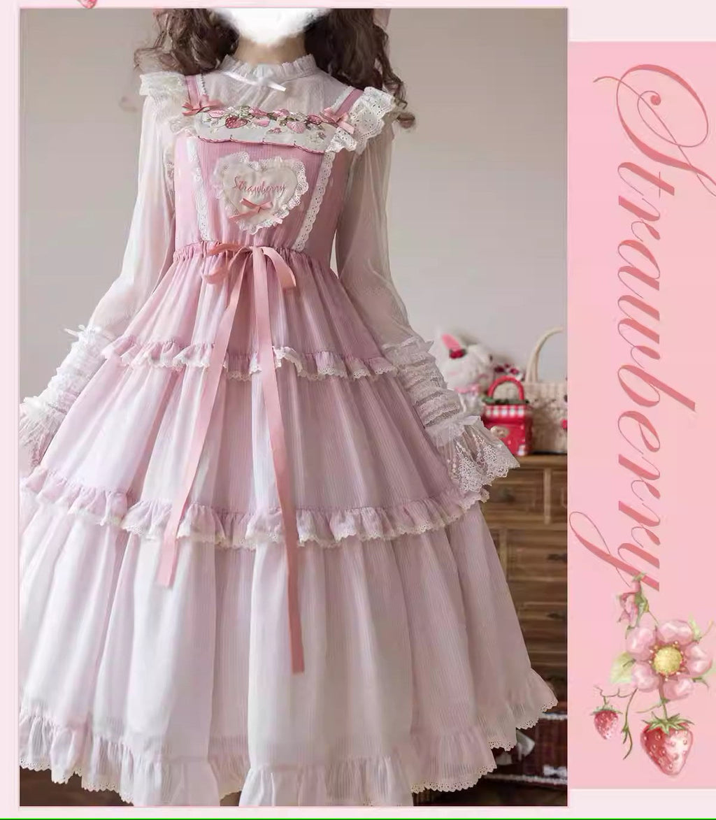 Strawberry Chiffon ジャンパースカート