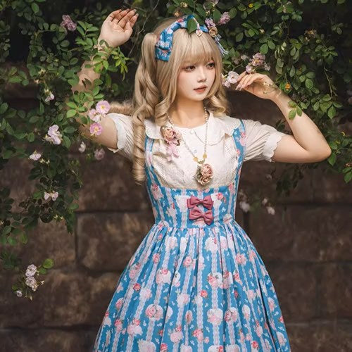 [Pre-order] Lilica Garden Floral Corset Jumper Skirt