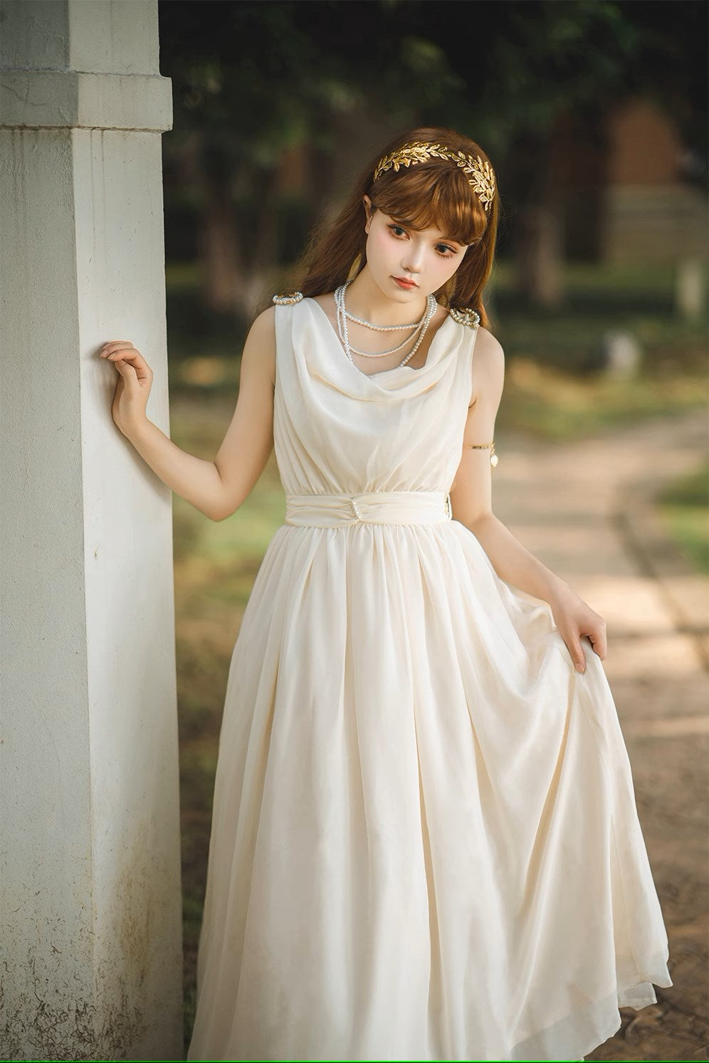 【予約販売】Elegance Greek ドレープジャンパースカート