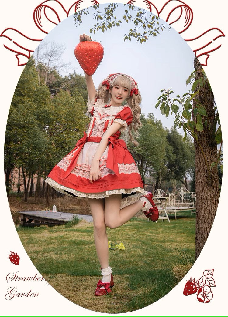 Strawberry Basket 丸襟ワンピース
