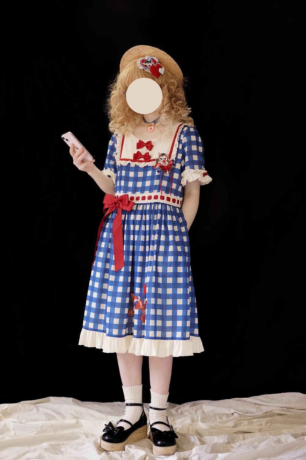 【予約販売】Sweet Kittyレトロカジュアルワンピース