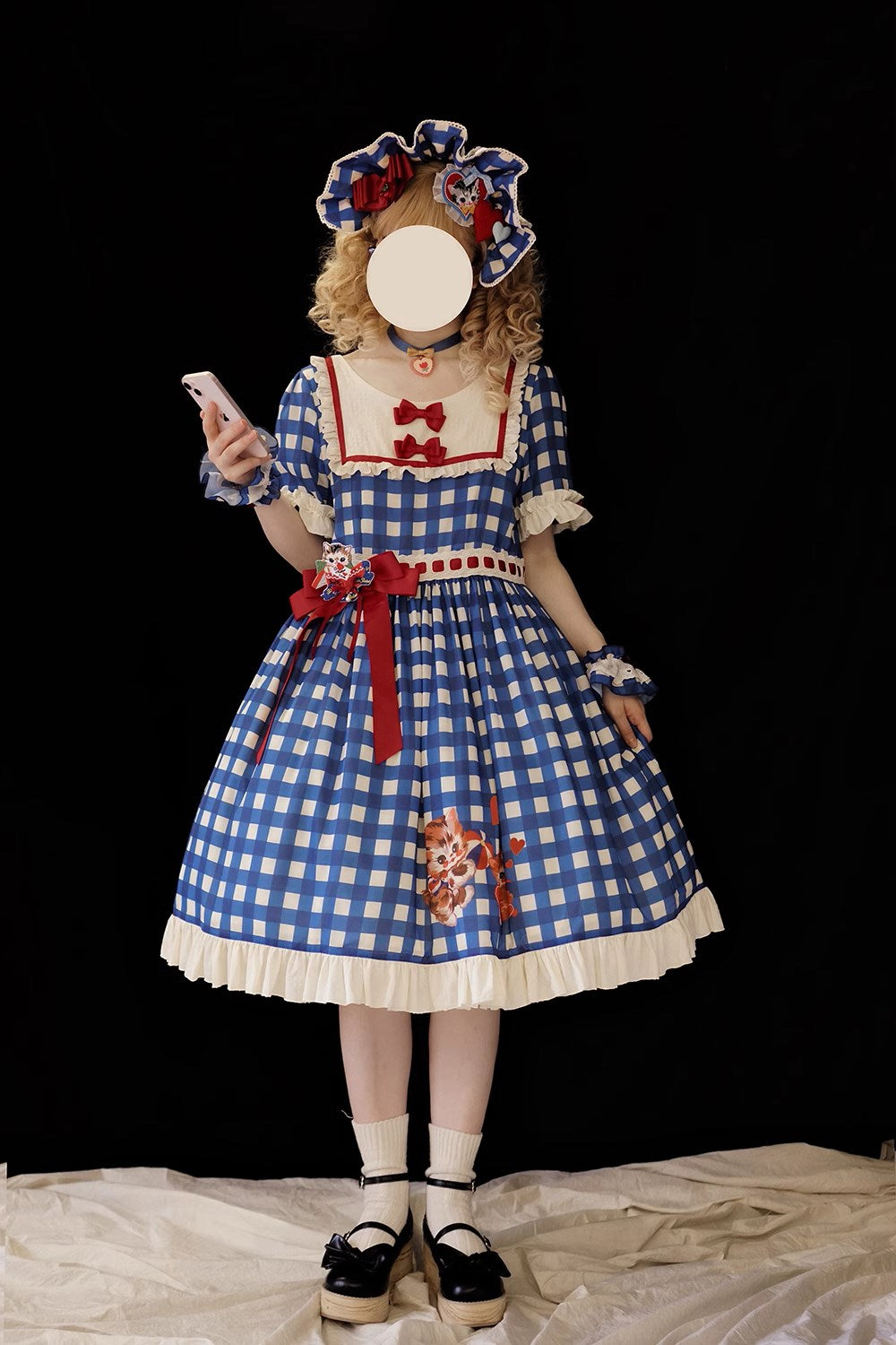 【予約販売】Sweet Kittyレトロカジュアルワンピース