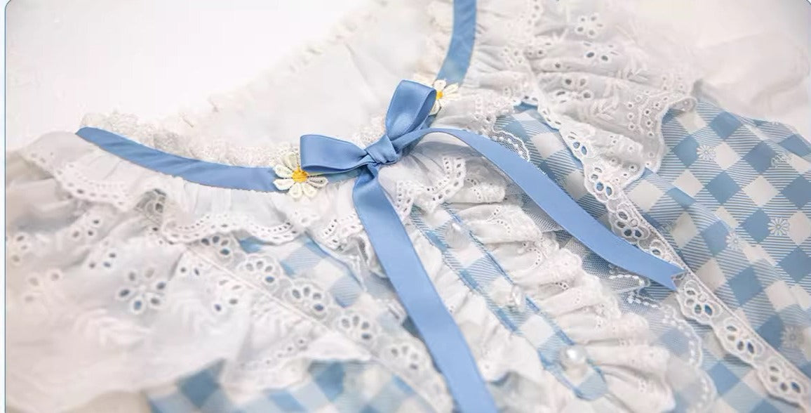 【再販・受注予約7/16まで】Daisy and Sky フライングスリーブワンピース
