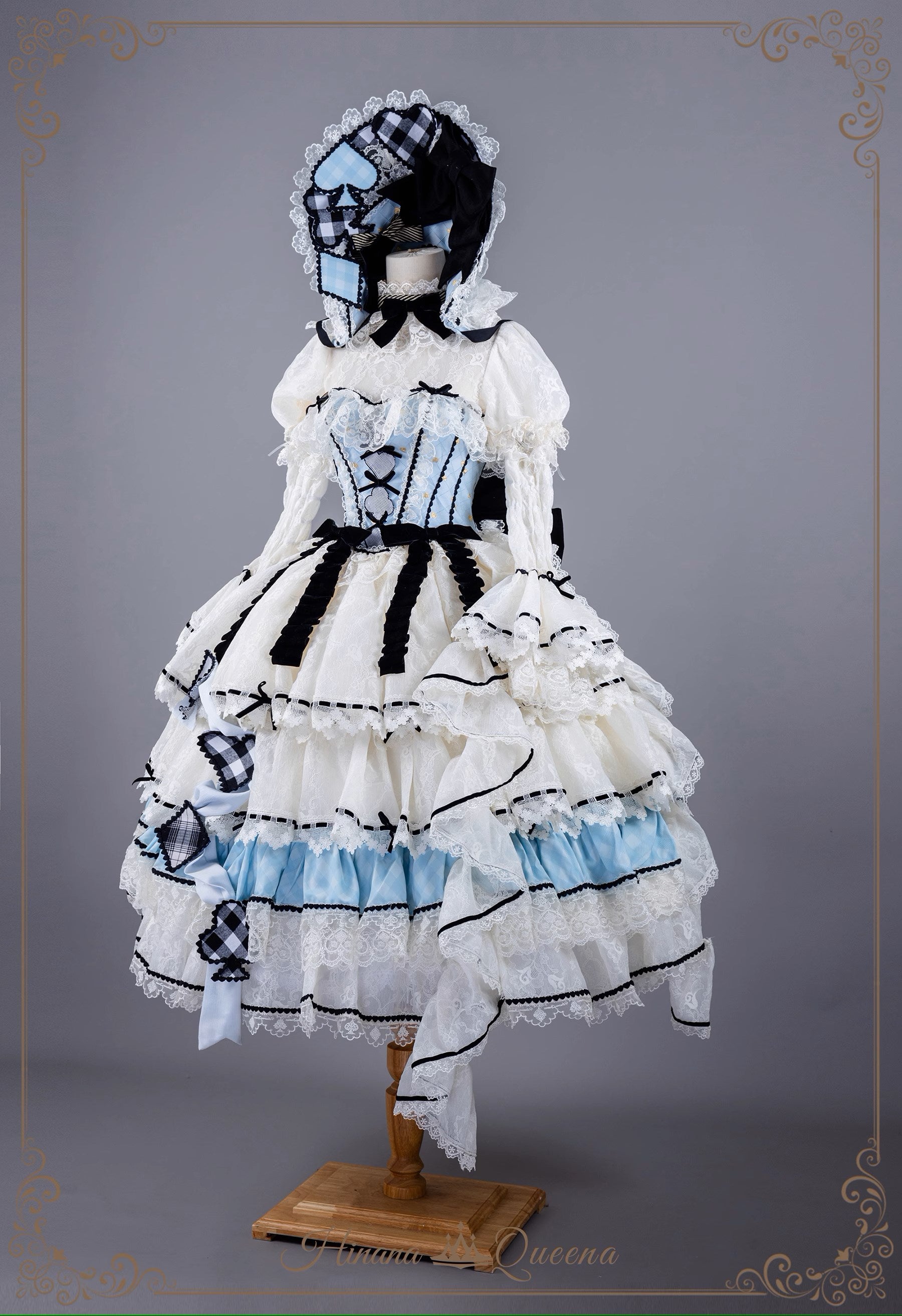 【再販・受注予約8/8まで】Dream Alice ラグジュアリーセットアップ／アリスブルー／ロング丈