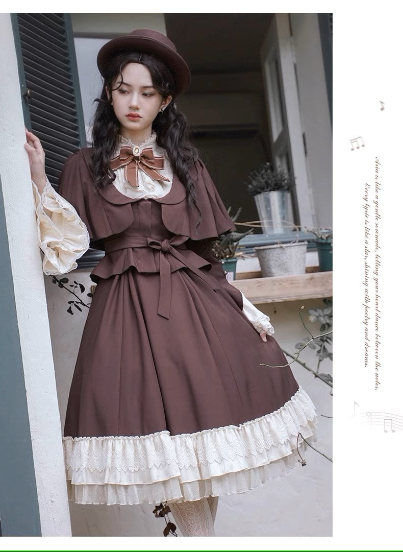 Breeze Aria クラシカルケープ付きワンピース