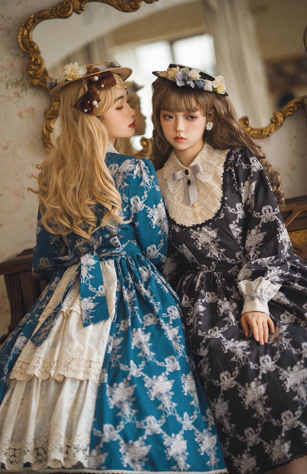 【予約販売】Antique Flower Wall ワンピース
