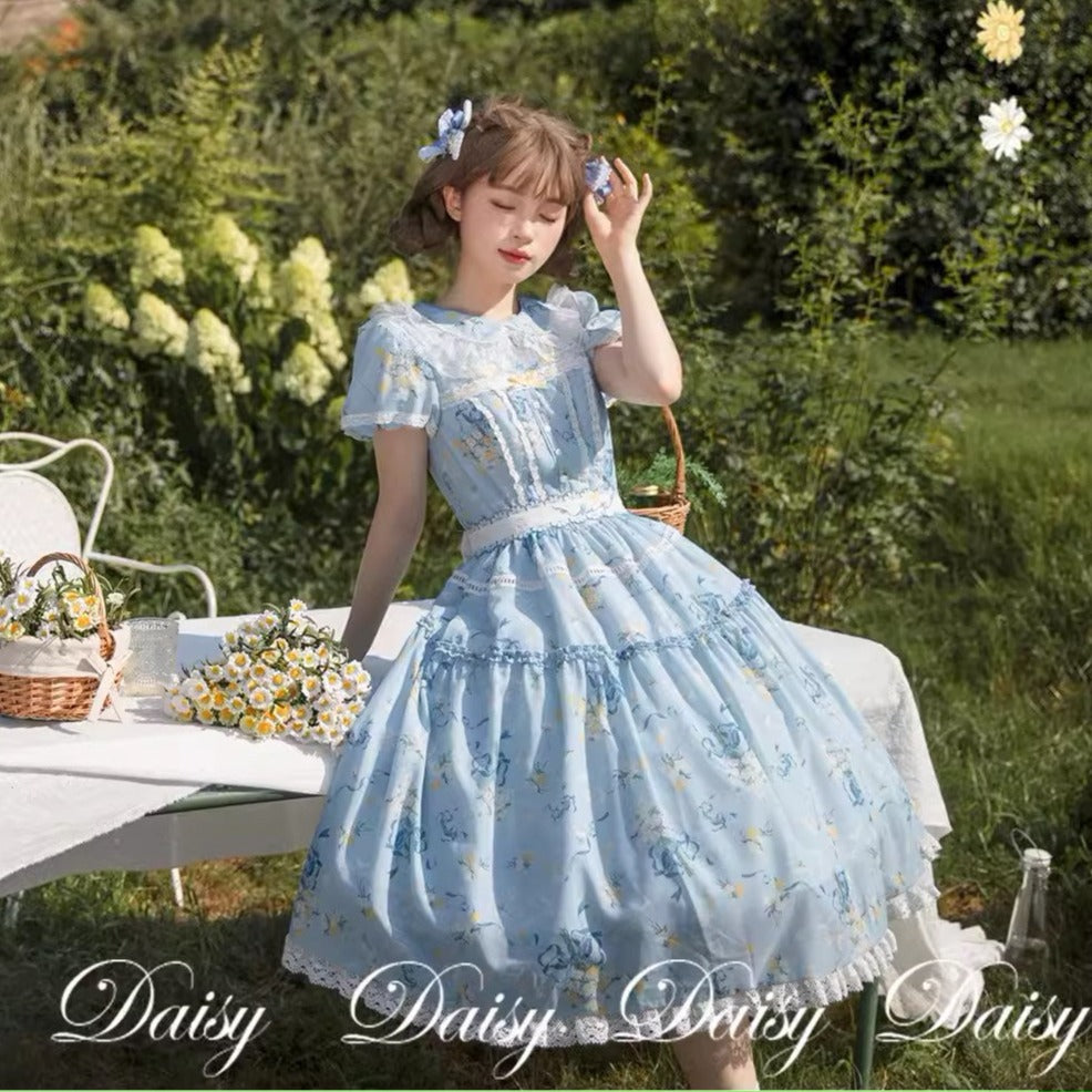 【再販・受注予約7/16まで】Daisy and Sky 半袖ワンピース