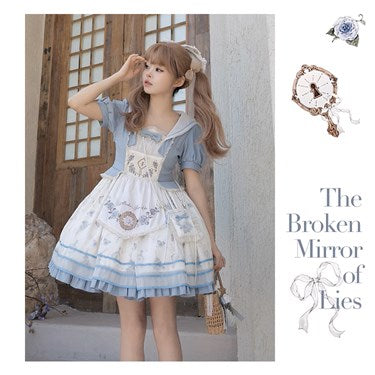 [Pre-orders available until 7/4] The Broken Mirror of Lies Sailor Collar Dress