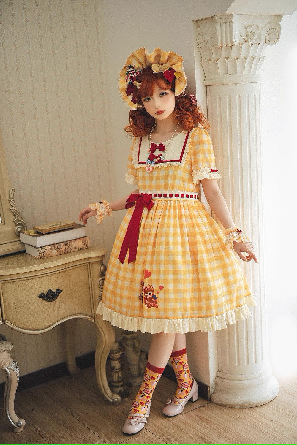 【予約販売】Sweet Kittyレトロカジュアルワンピース
