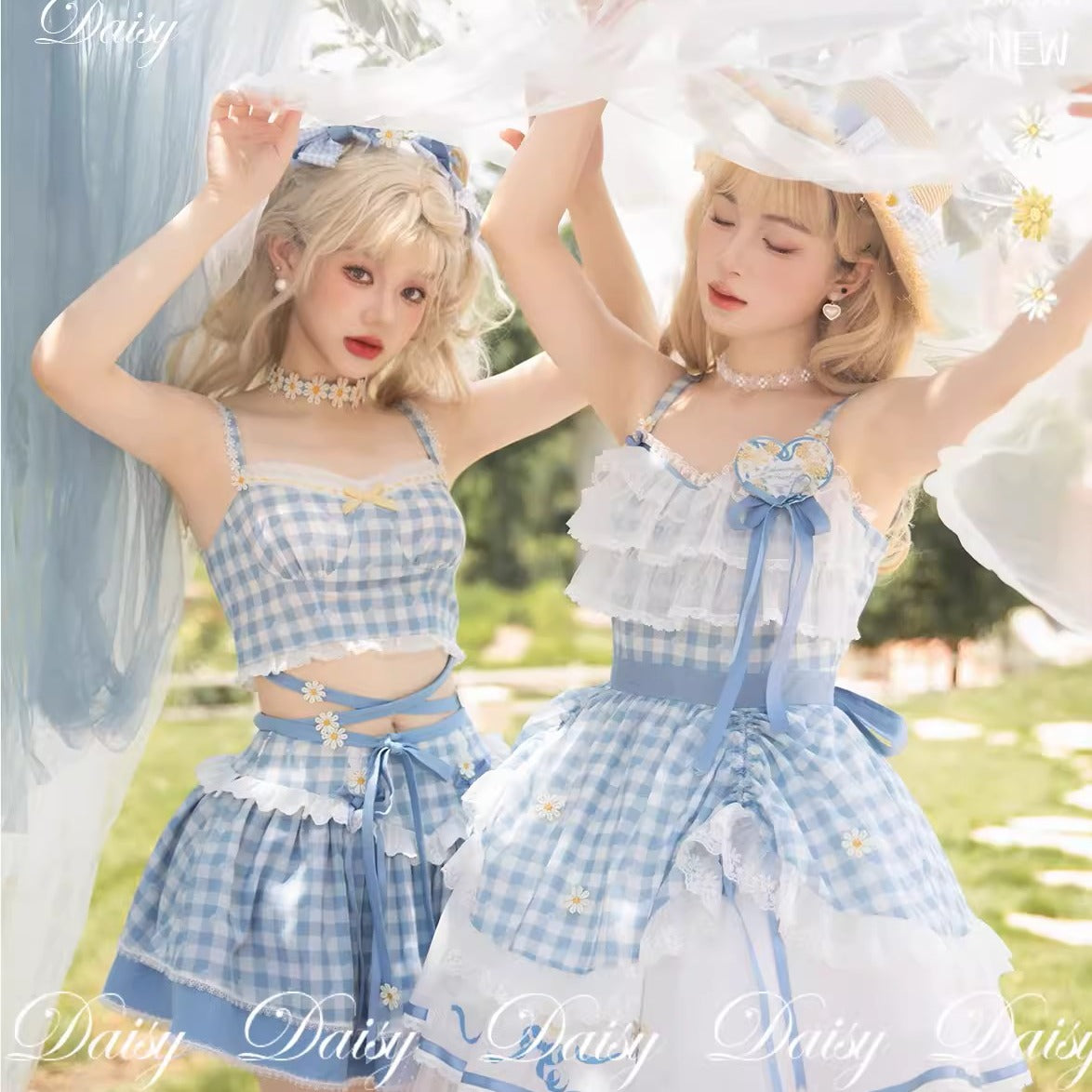 再販・受注予約7/16まで】Daisy and Sky ギンガムチェックの