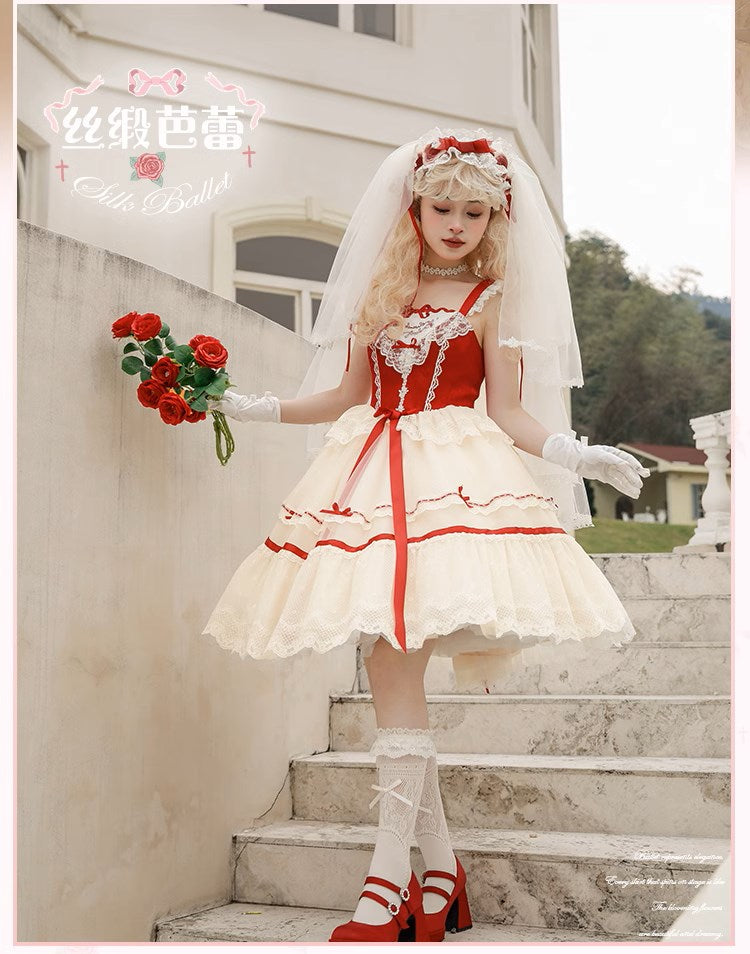 【受注予約1/23まで】Silk Ballet ジャンパースカート・ミドル丈