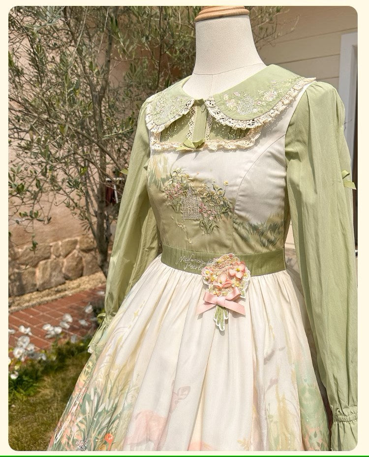 【再販・受注予約2/12まで】Fragrant Grass プリントジャンパースカート