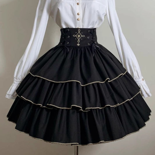 [Sale period has ended] Hoshimezuya High Waist Skirt