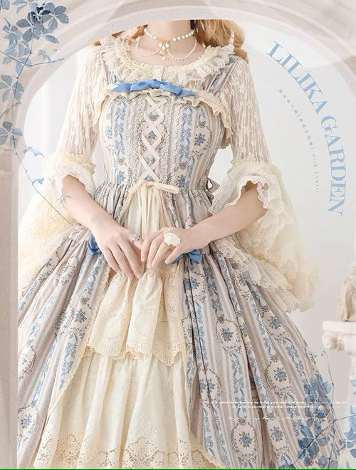 【予約販売】Lilica Garden 花柄ジャンパースカート