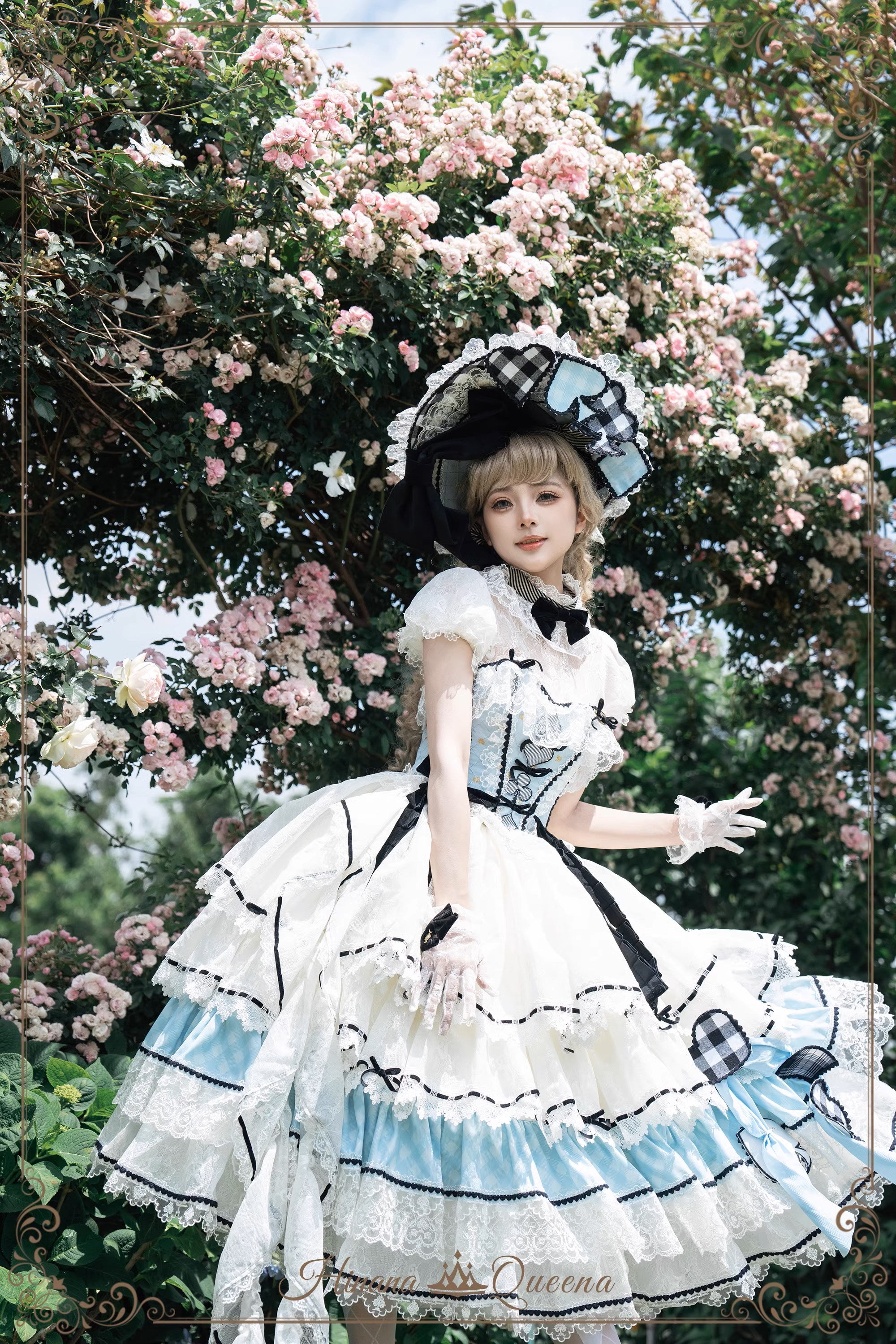 【再販・受注予約8/8まで】Dream Alice ラグジュアリーセットアップ／アリスブルー／ロング丈