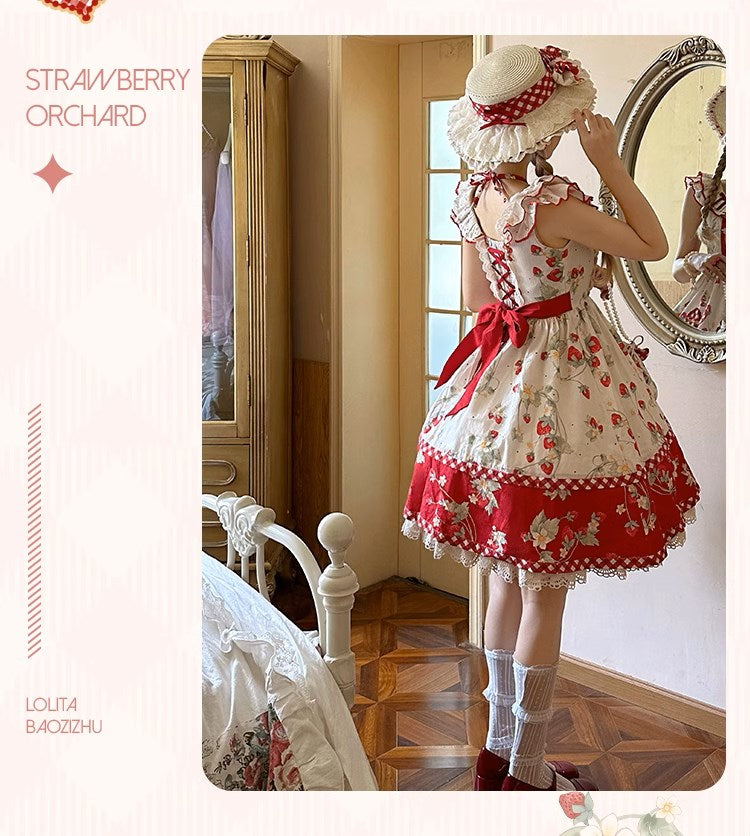 Strawberry Orchard 苺のジャンパースカート – ロリータファッション通販RonRon