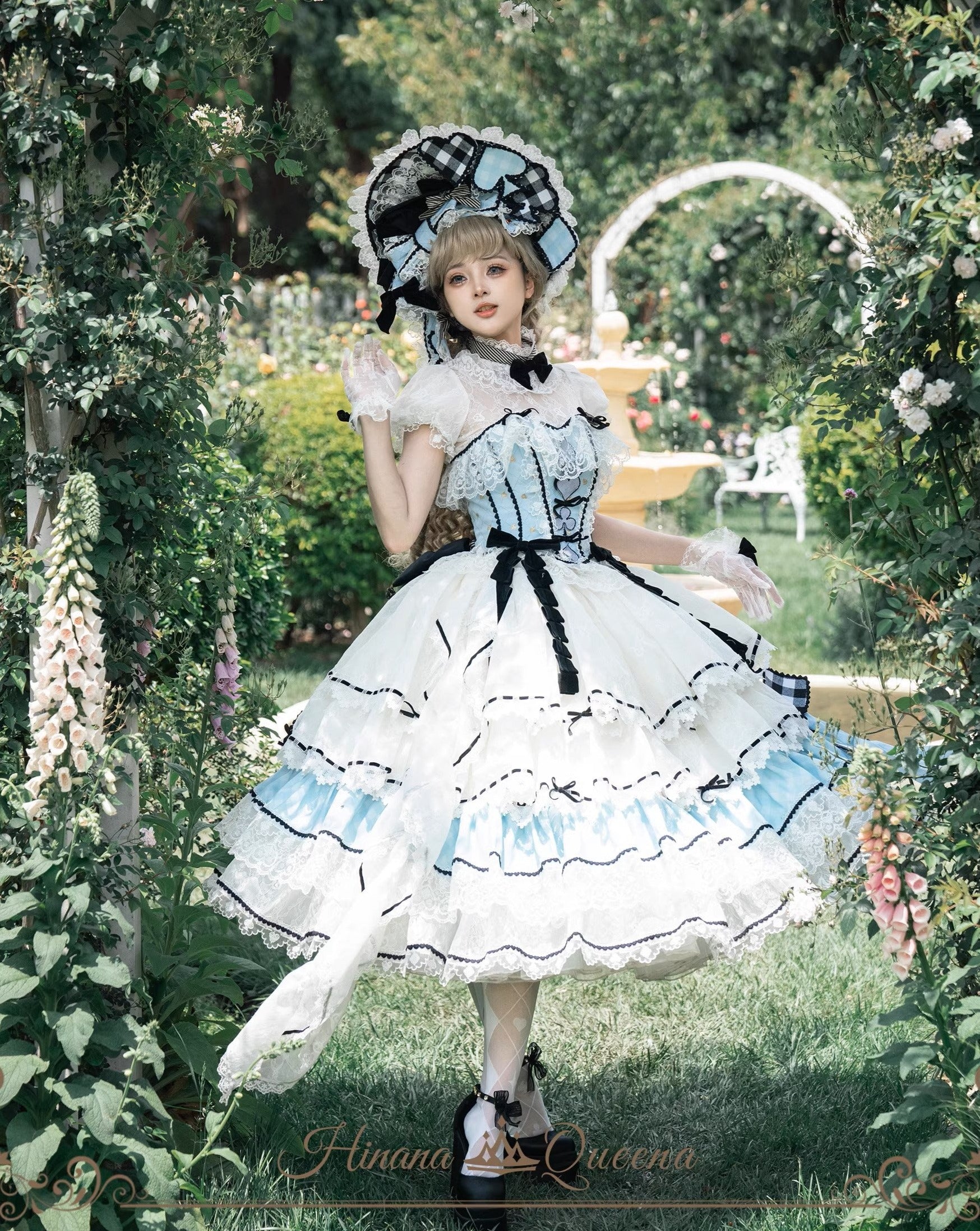 【再販・受注予約8/8まで】Dream Alice ラグジュアリーセットアップ／アリスブルー／ロング丈