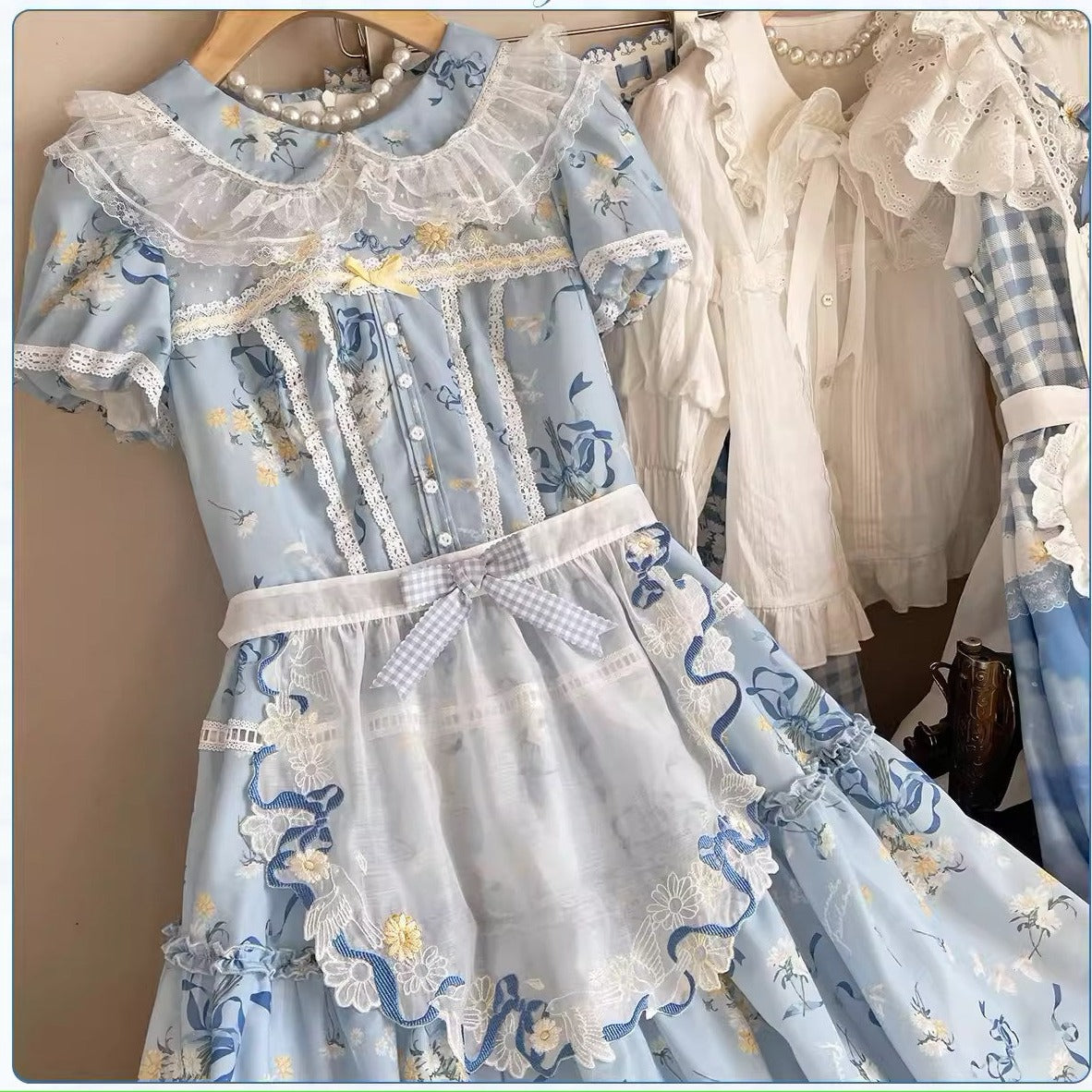 【再販・受注予約7/16まで】Daisy and Sky 半袖ワンピース