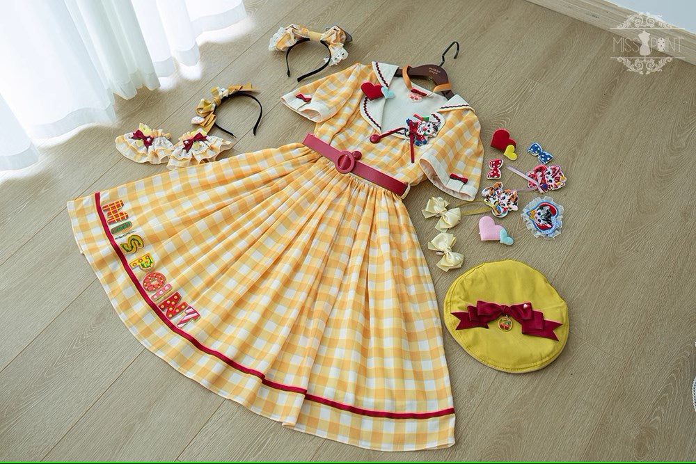 【予約販売】Sweet Kittyレトロカフェ風ワンピース