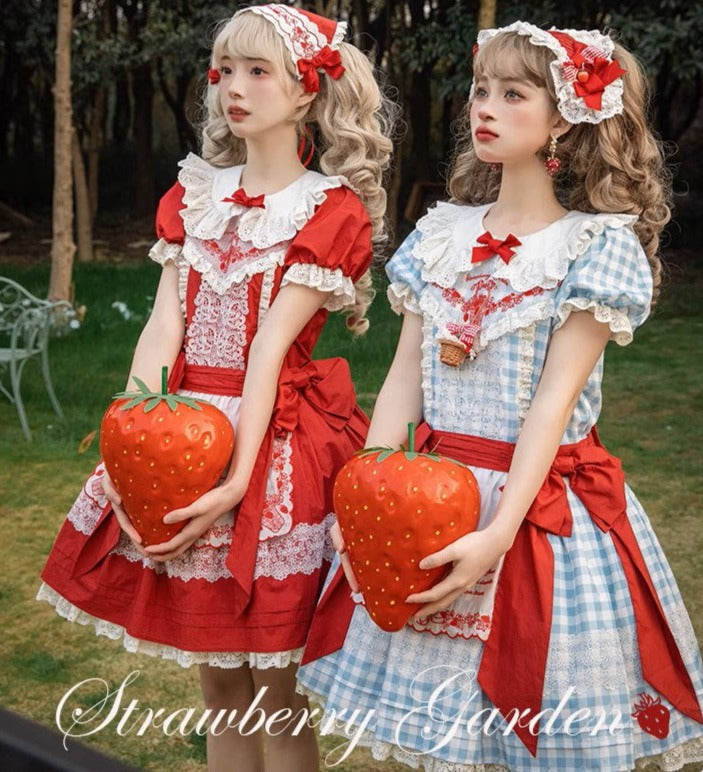 Strawberry Basket 丸襟ワンピース