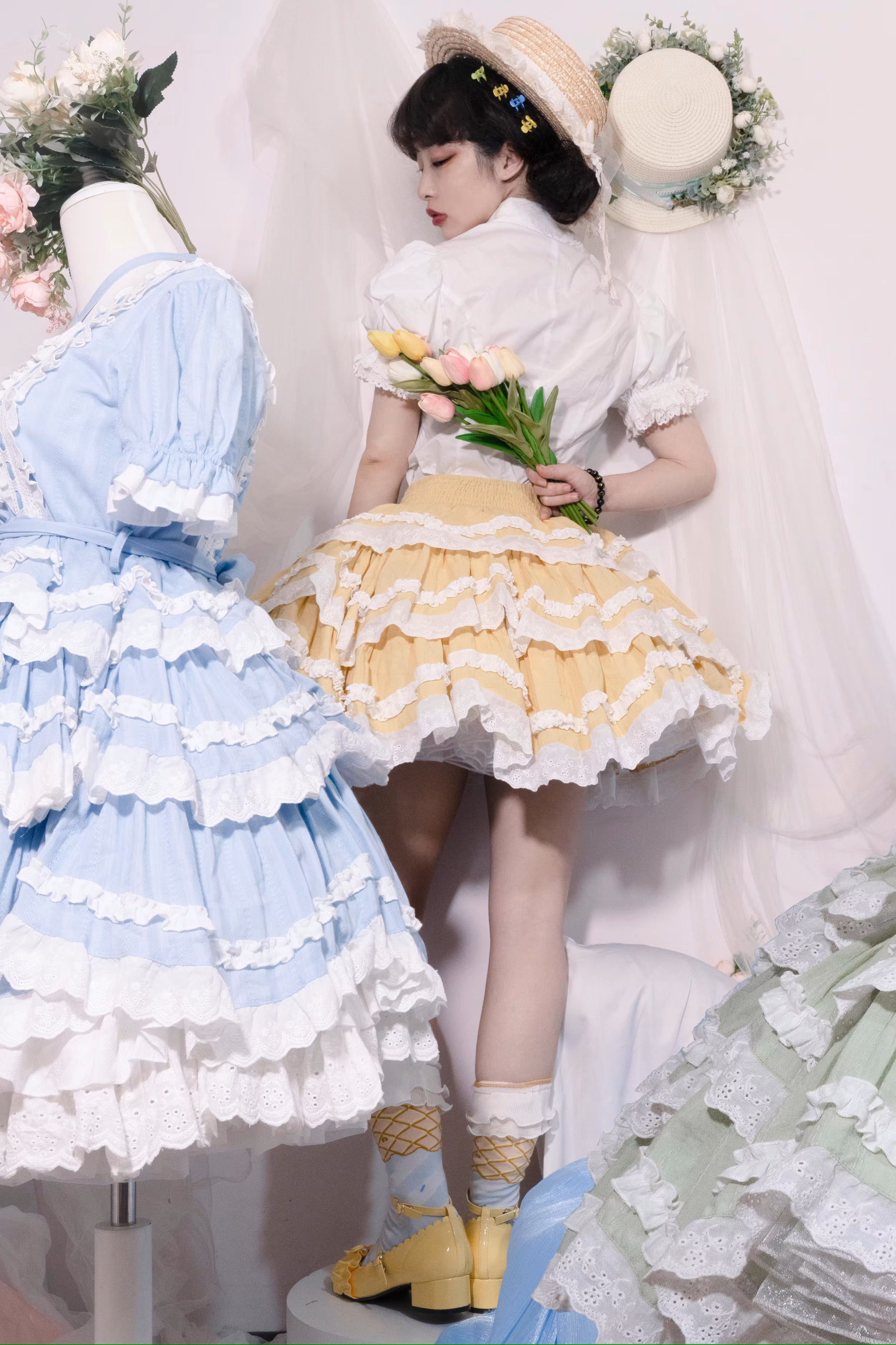 【ミニ丈おすすめNo.1】４層超ボリュームパニエ35cm