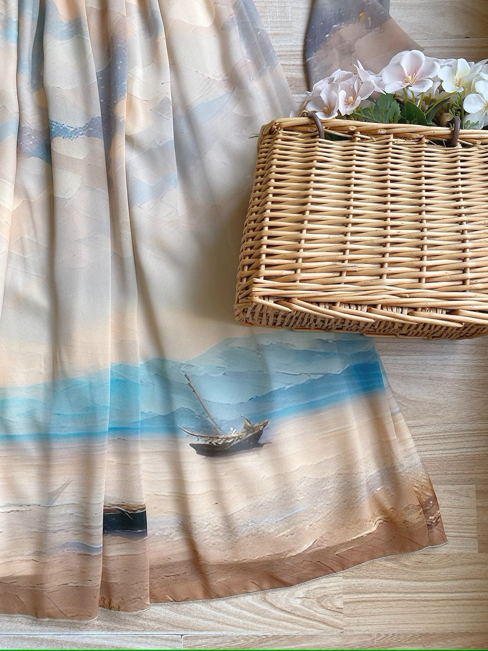 【予約販売】Elegance Greek 油彩画風プリントジャンパースカート