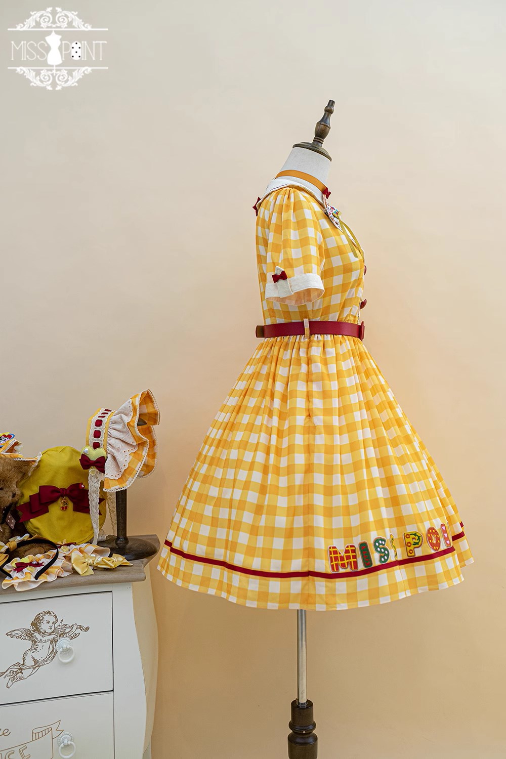 【予約販売】Sweet Kittyレトロカフェ風ワンピース