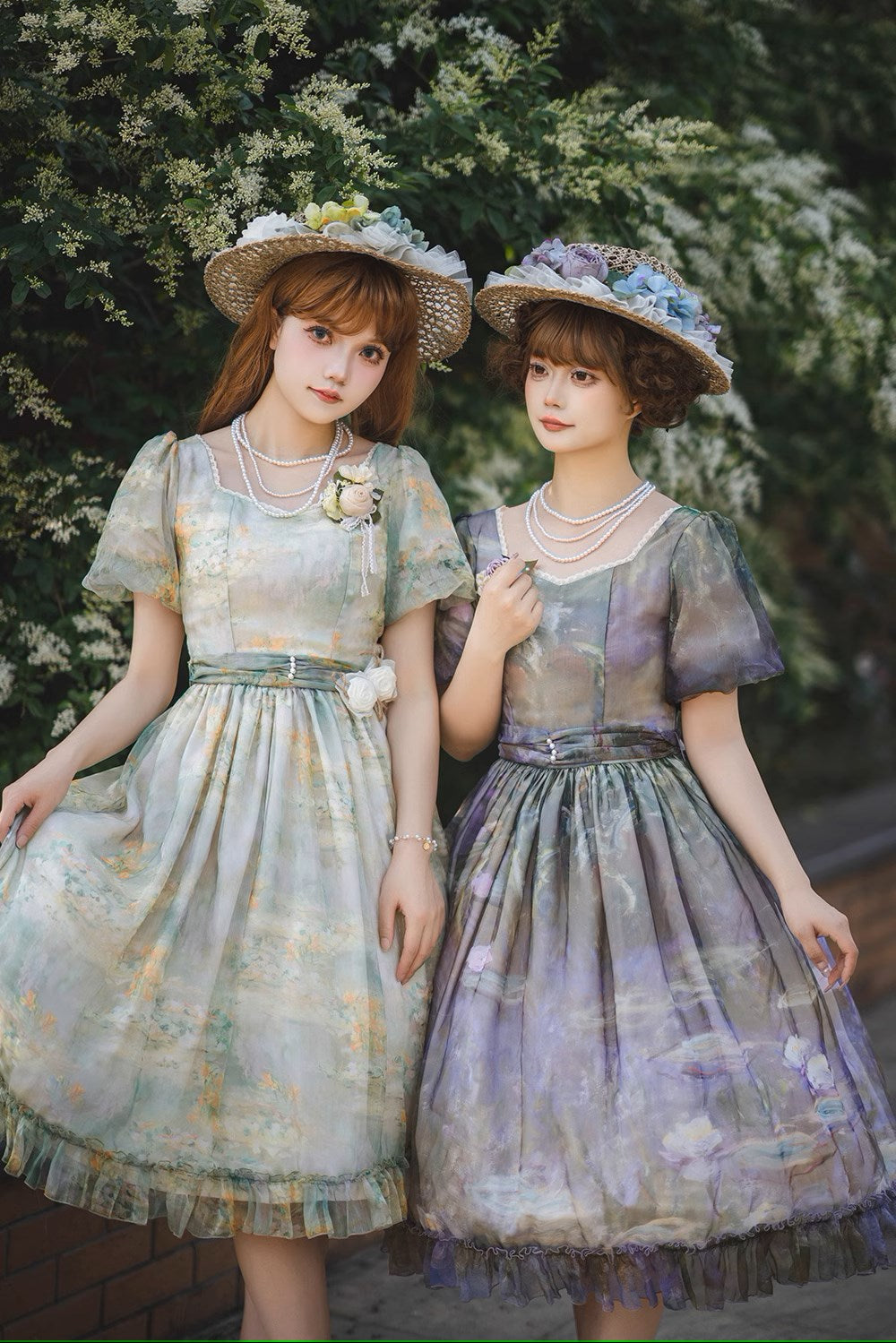 【予約販売】Elegance Greek 油彩画風プリントワンピース