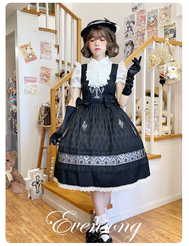 [Resale/Pre-orders available until 11/3] Evensong ribbon jumper skirt