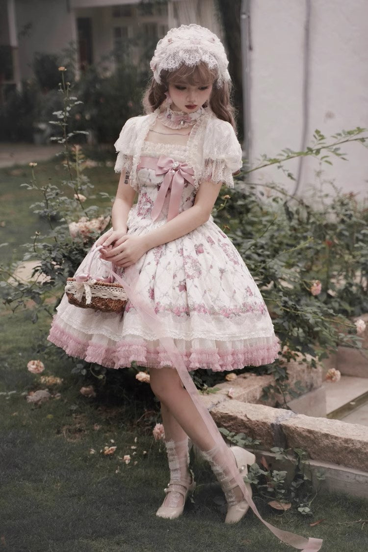 【販売期間終了】Secret Strawberry Garden ジャンパースカートとボレロのセット【1型】