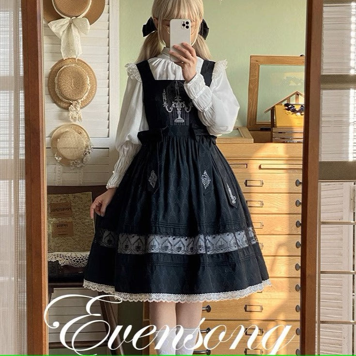 [Resale/Pre-orders available until 11/3] Evensong ribbon jumper skirt