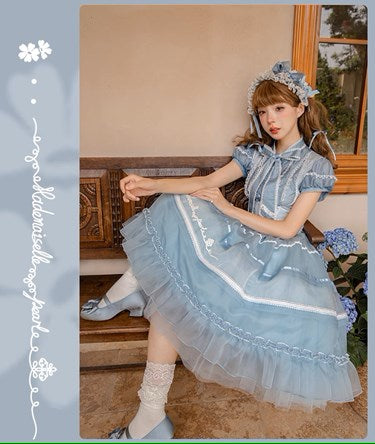 [Pre-orders available until 7/8] Antique Porcelain Plates Corset Jumper Skirt