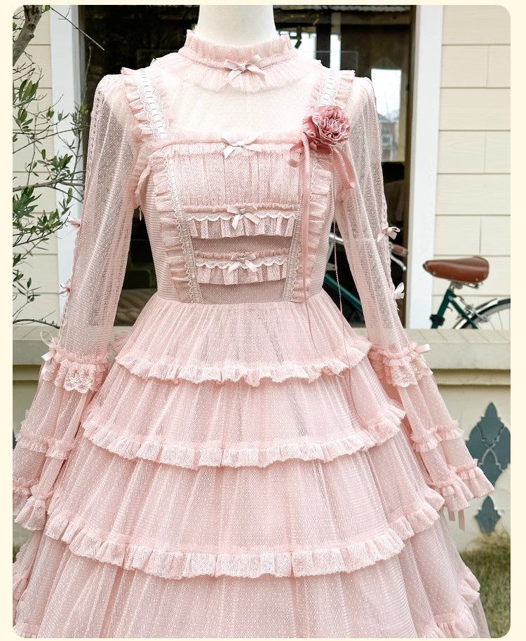 [Resale/Pre-orders available until 2/12] Fragrant Grass Polka Dot Tulle Jumper Skirt
