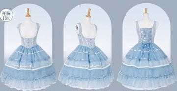 [Pre-orders available until 7/8] Antique Porcelain Plates Corset Jumper Skirt