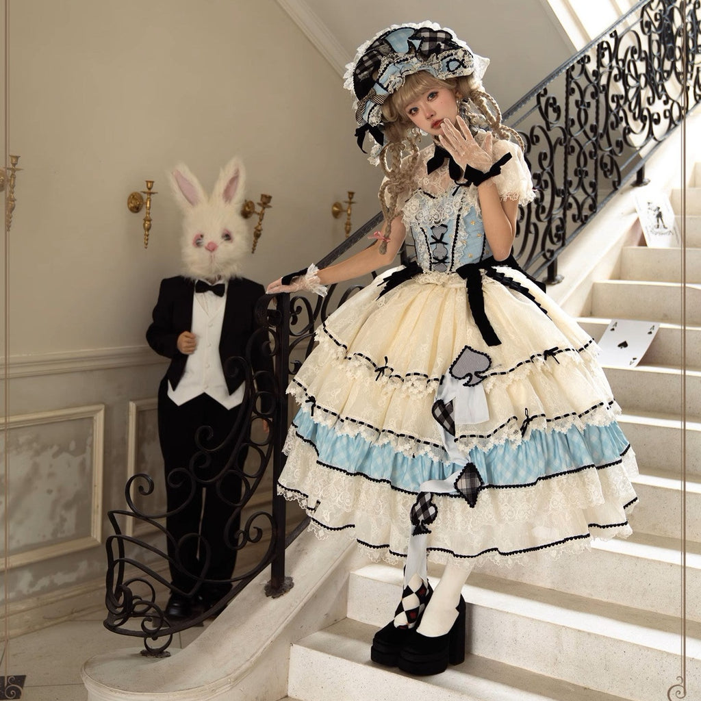 【再販・受注予約8/8まで】Dream Alice ラグジュアリーセットアップ／アリスブルー／ロング丈