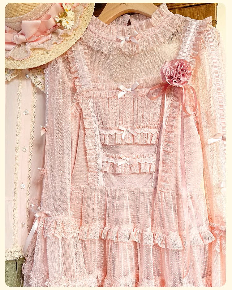 [Resale/Pre-orders available until 2/12] Fragrant Grass Polka Dot Tulle Jumper Skirt