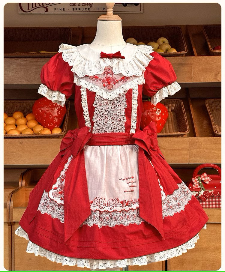 Strawberry Basket 丸襟ワンピース