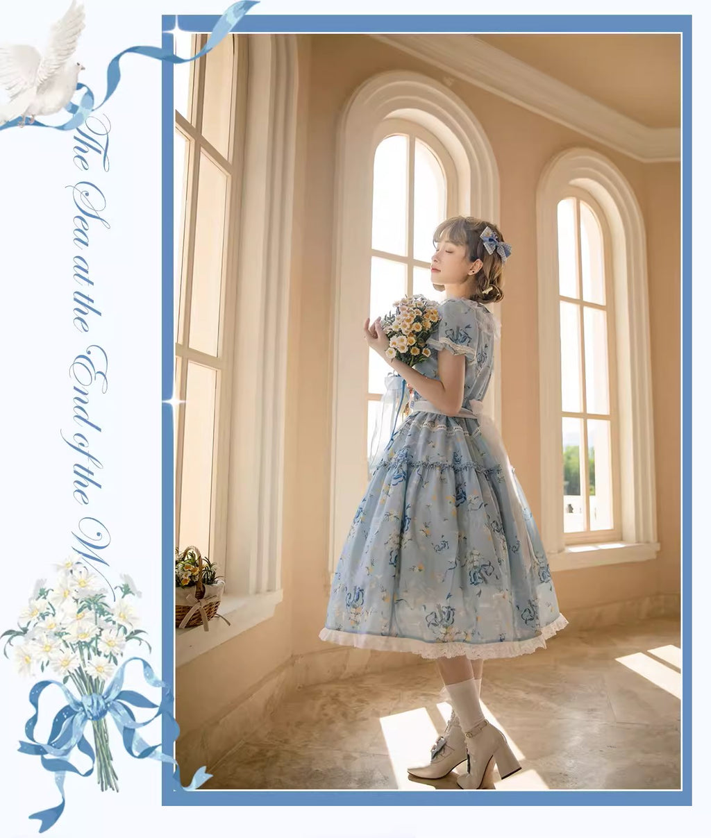 【再販・受注予約7/16まで】Daisy and Sky 半袖ワンピース