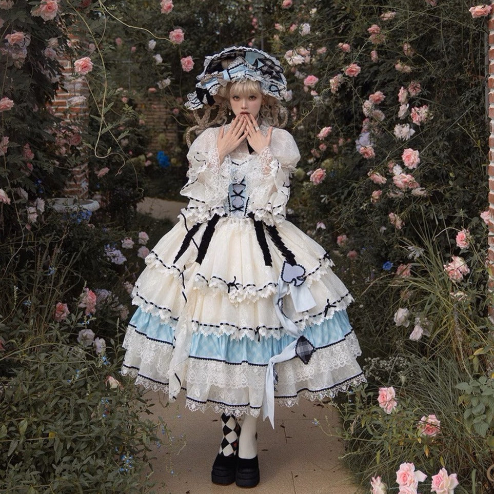 【再販・受注予約8/8まで】Dream Alice ラグジュアリーセットアップ／アリスブルー／ロング丈
