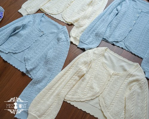 [Sale period has ended] Cat Rose Tea Party Knit Cardigan