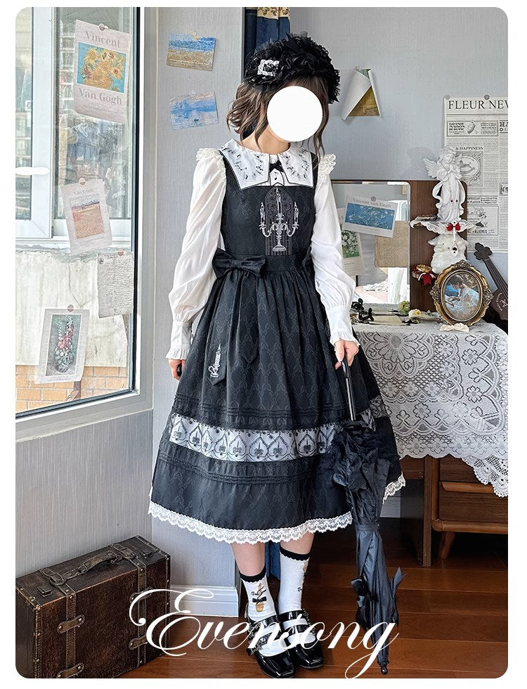 [Resale/Pre-orders available until 11/3] Evensong ribbon jumper skirt