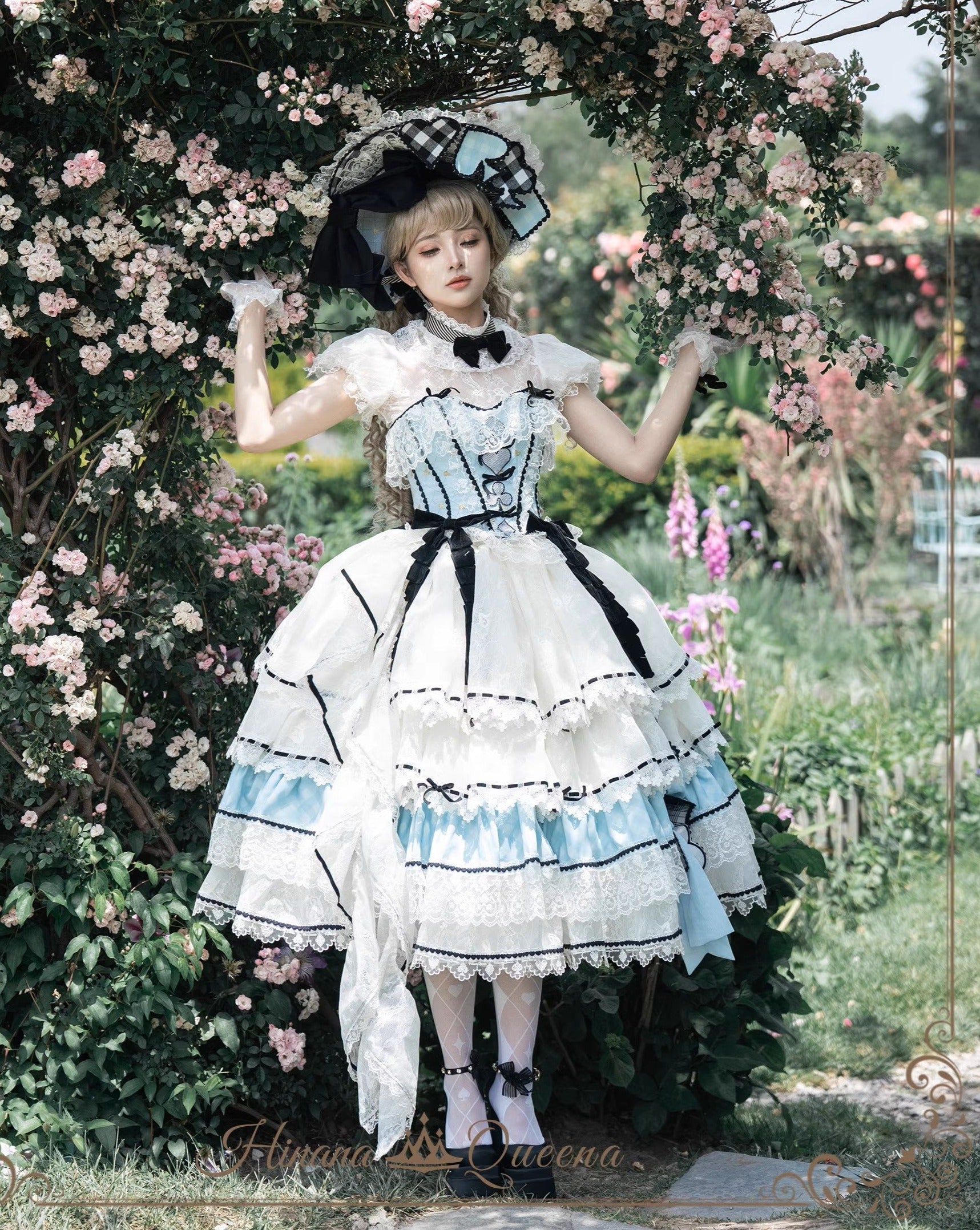 【再販・受注予約8/8まで】Dream Alice ラグジュアリーセットアップ／アリスブルー／ロング丈
