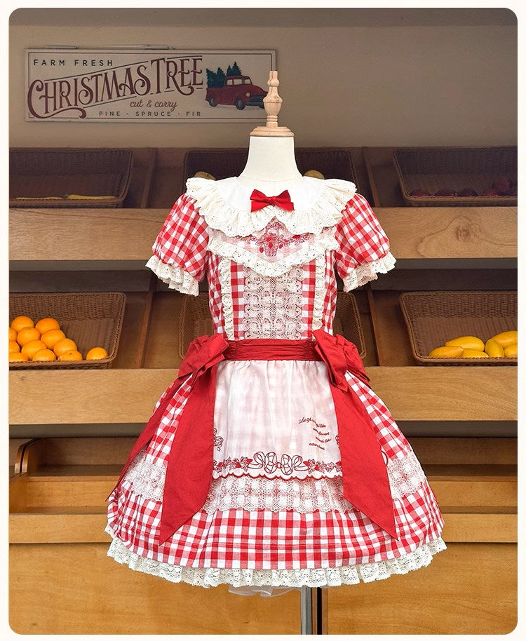 Strawberry Basket 丸襟ワンピース