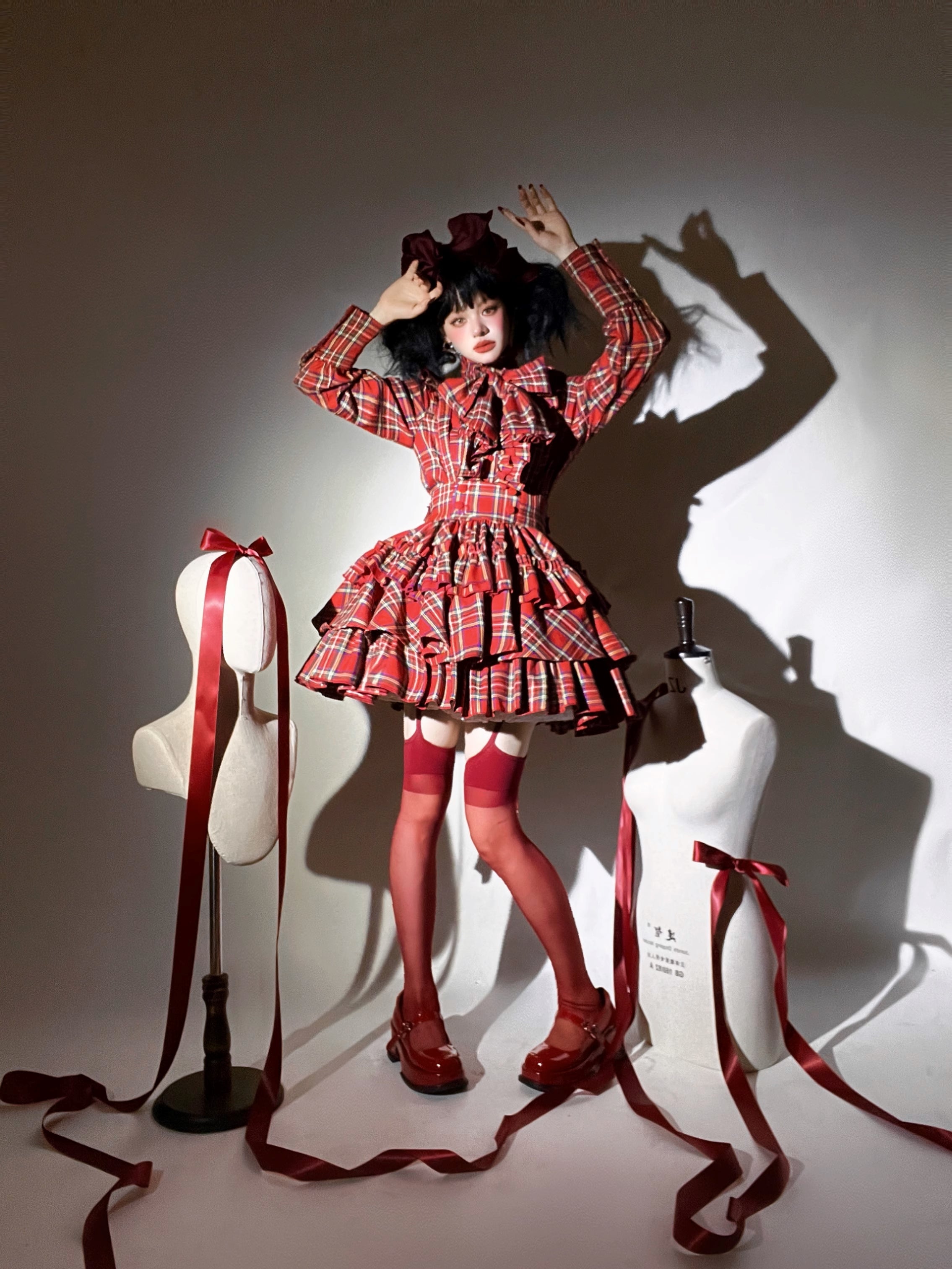 Doll's House サスペンダーミニスカート チェック柄全4色